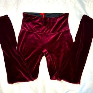 Spanx Velour new w/o tags Wine Leggings